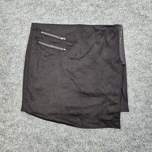 Hot Topic Black Asymmetrical Zipper Mini Skirt Size M Punk Goth Mall Goth 2014